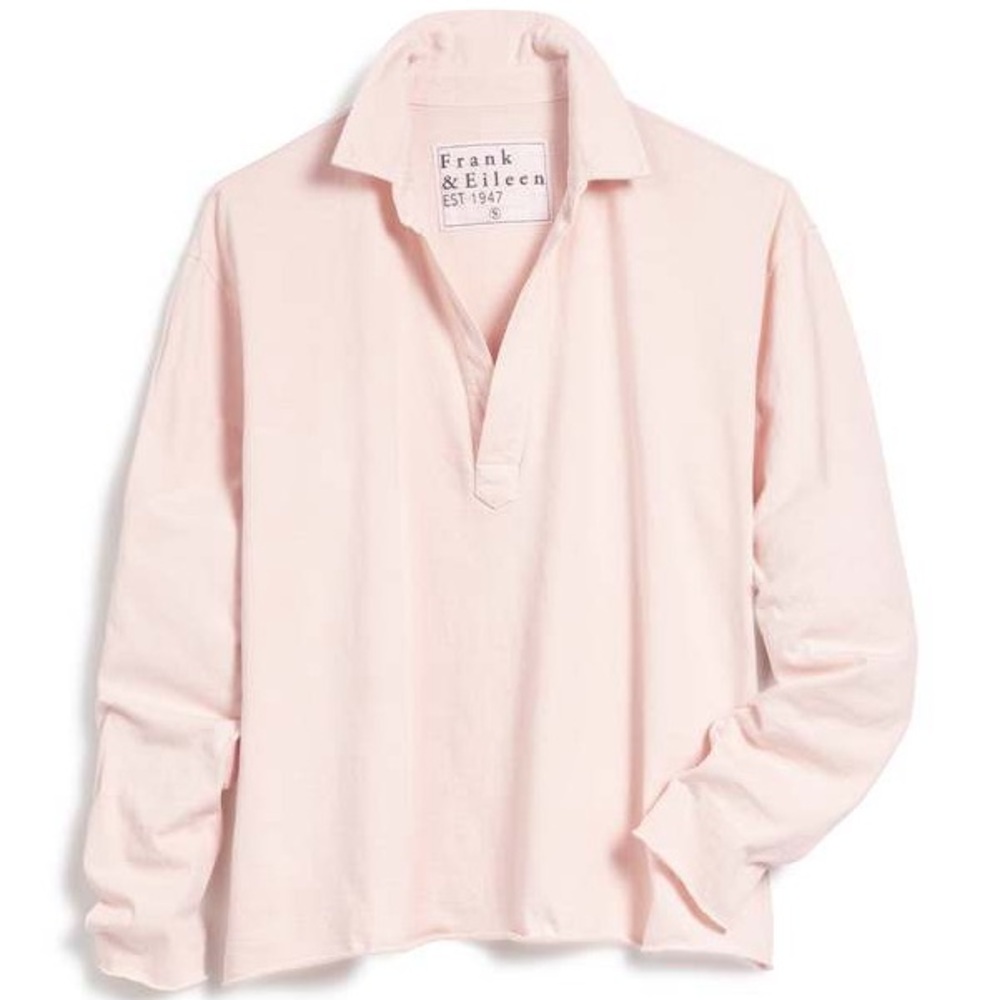 Frank & Eileen Patrick Popover Shirt - Women’s Long-Sleeve Pale Pink Polo